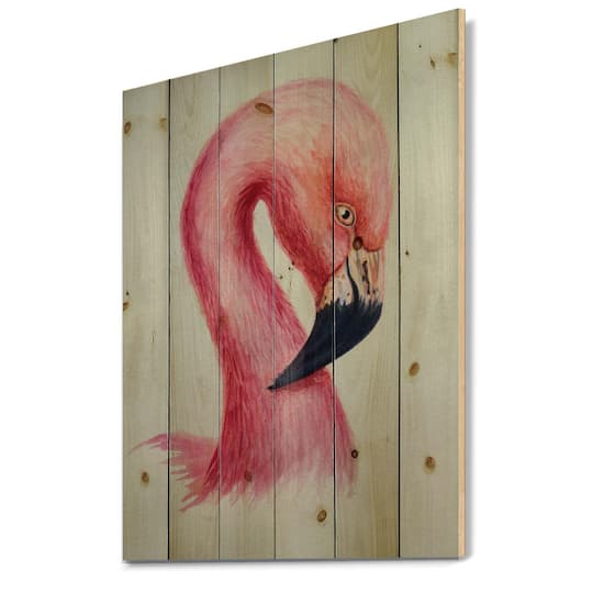 Designart - Portrait of Pink Flamingo IV
